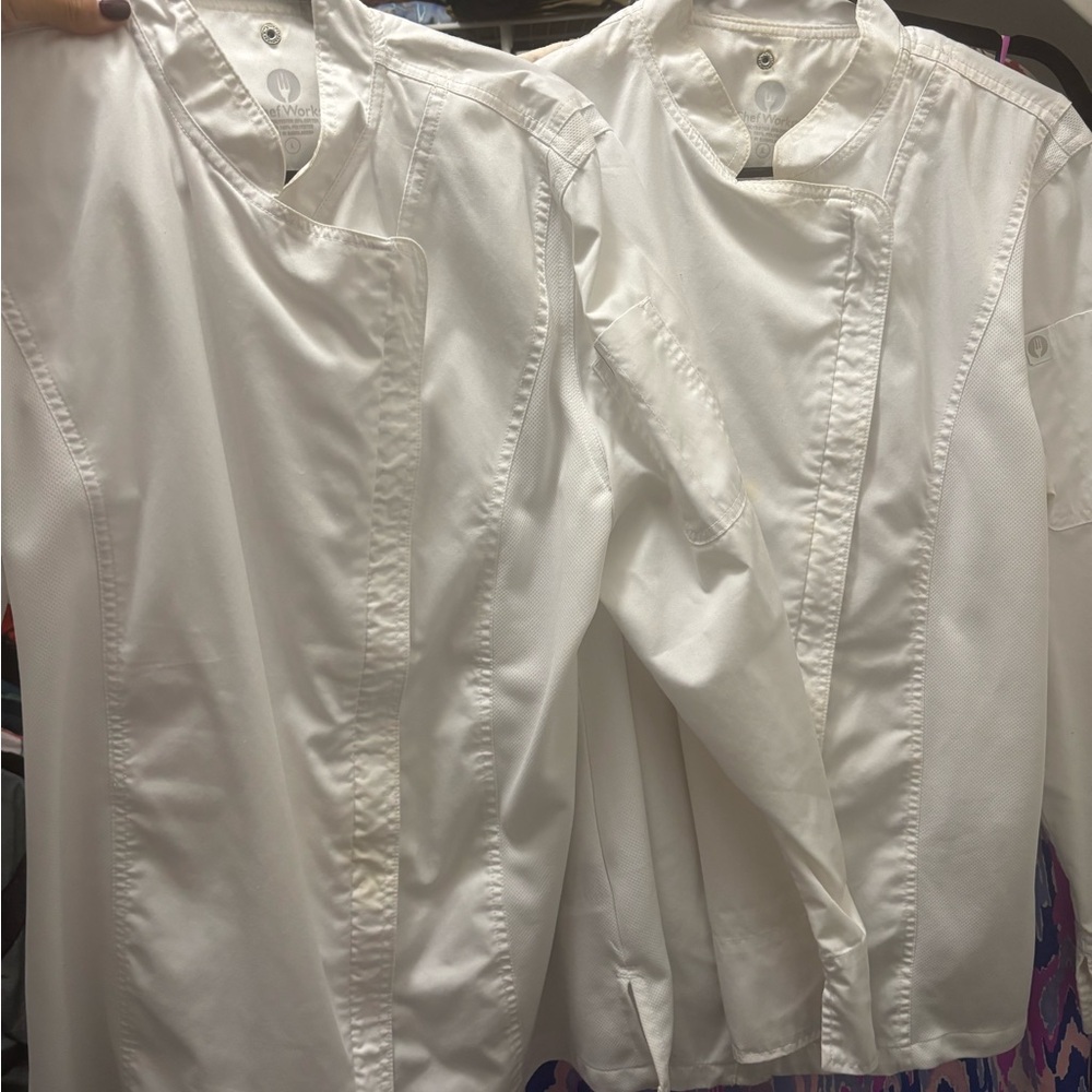 2 White Chef Jackets